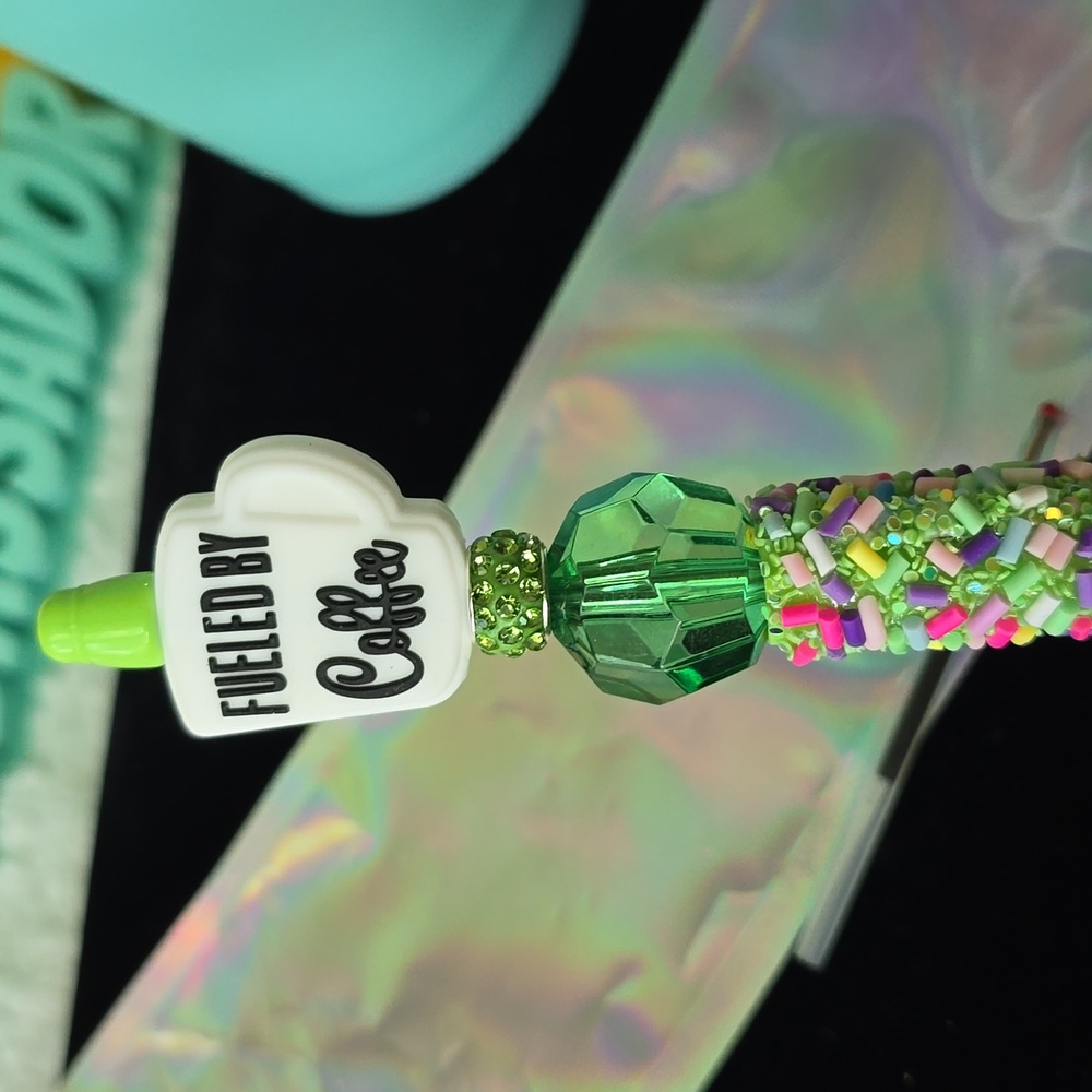 Starbucks Mint Green Reusable Travel Cup And Fueled By Coffee Pen + Ink Refill - Picture 6 of 9